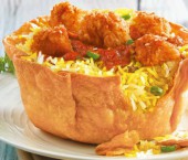 Cъедобная чашка для рисовых блюд