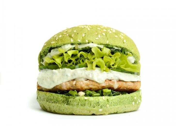 Зеленый гамбургер