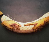Рисунок на банане