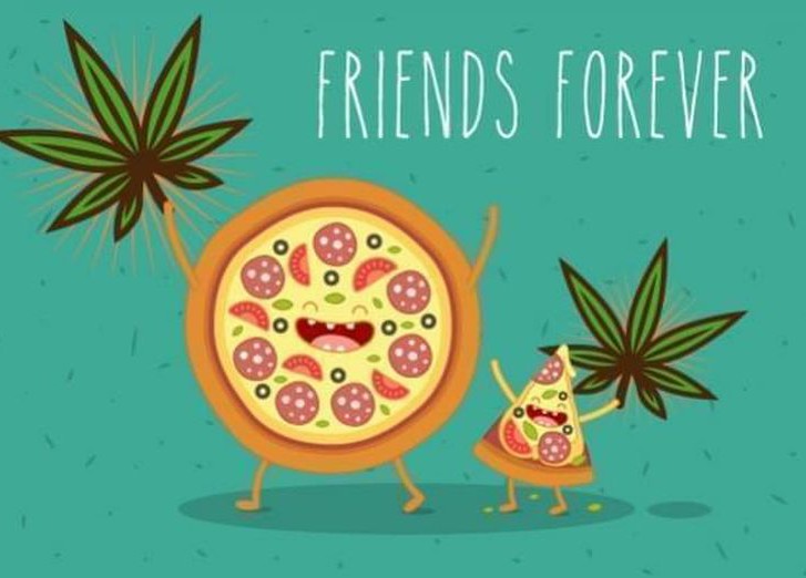 Пицца с марихуанной