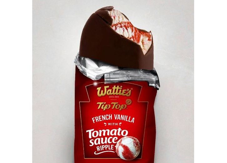 мороженое с томатным соусом