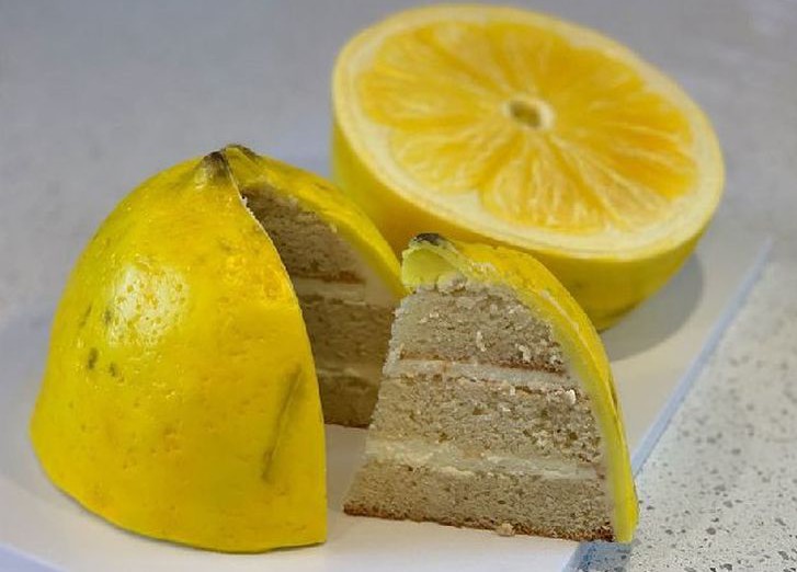 торт в виде лимона