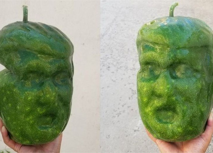овощи в виде головы Трампа