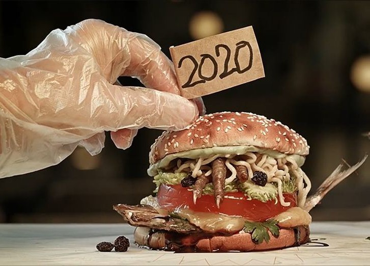 2020 год в виде бургера