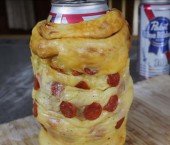 Держатель для пива из пиццы
