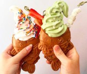 Мороженое в форме японского десерта тайяки