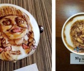 Рисунки на кофе