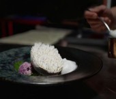 блюдо на основе «мяса» из куриных перьев