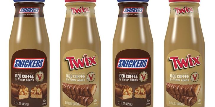 кофе со льдом Snickers и Twix