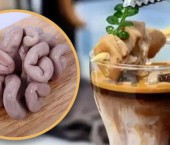 Кофе с бульоном из свиных кишок