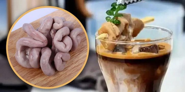 Кофе с бульоном из свиных кишок