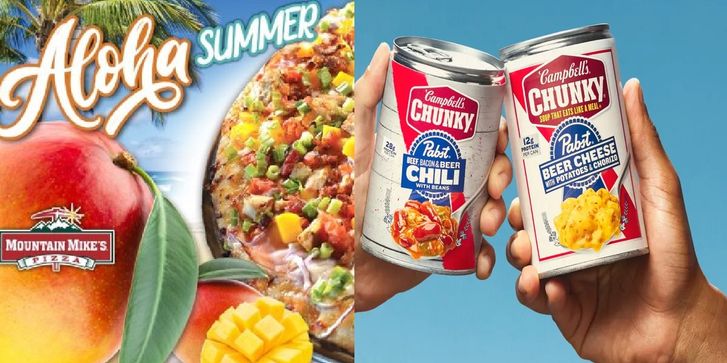 супы с пивом и пицца с манго