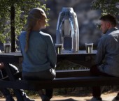 дрон с пивом