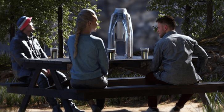 дрон с пивом